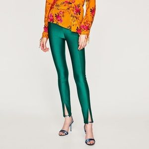 Zara emerald green leggings